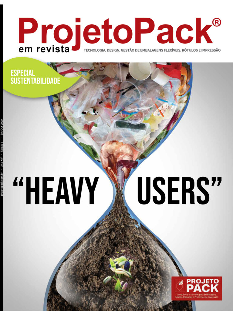 ♻️ “Heavy Users” — Especial Sustentabilidade Com uma ampulheta que transborda lixo plástico e transforma resíduos em solo fértil e brotos, a imagem visualmente provoca a pergunta: Até quando o consumo desenfreado será sustentável?